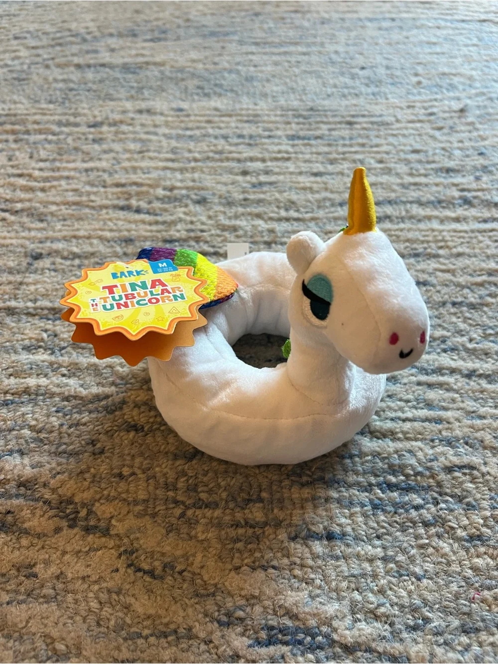 Bark Tina The Tubular Unicorn Dog Toy NWT